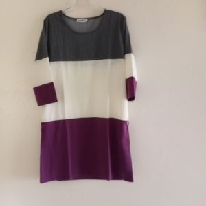 Doublju Tshirt Dress With Pockets - Medium